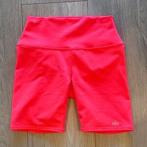 ALO Yoga Women's Bright Pink Bike Shorts